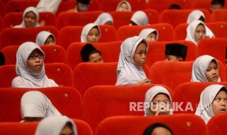  Suasana nonton bareng film Iqro di XXI Epicentrum, Kuningan, Jakarta, Ahad (29/1).