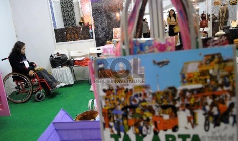  Suasana pameran Trade Expo Indonesia (TEI) 2012 yang berlangsung di Jakarta, Sabtu (20/10).   (Prayogi)