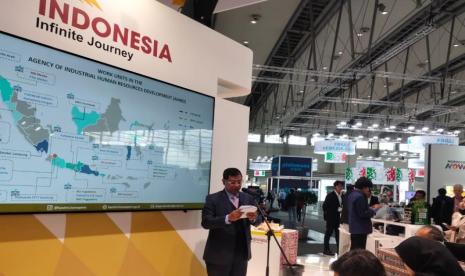 Suasana Paviliun Indonesia di Hannover Messe 2024.