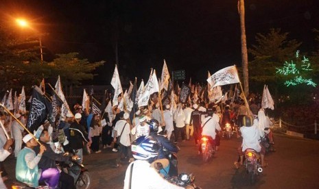 Suasana Pawai Syiar Ramadhan di Palembang, Rabu (25/5) malam 