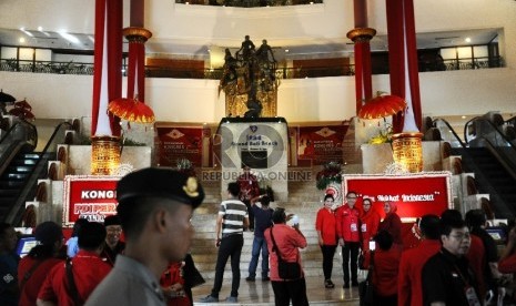 Suasana pelaksanaan kongres PDIP di Hotel Inna Grand Bali Beach,Sanur, Bali (10/4). 