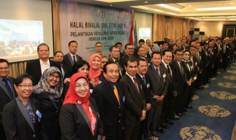 Suasana pelantikan pengurus Aptisi Pusat periode 2016-2020 di Jakarta, Kamis (28/7/2016). 