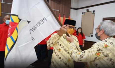 Suasana pelantikan pengurus Perhimpunan Donor Darah Indonesia (PDDI) Kota Sukabumi 2020-2025 yang dilakukan di Balai Kota Sukabumi, Selasa (23/8/2022).