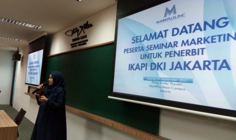 Suasana pelatihan 'Melejitkan Penjualan Buku di Era Digital' yang digelar Ikapi DKI Jakarta, Rabu (27/9).