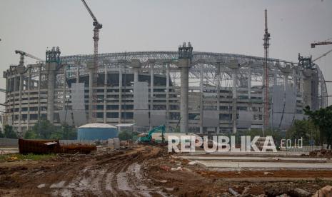 Suasana terkini Jakarta International Stadium (JIS) di Kelurahan Sunter Agung, Kecamatan Tanjung Priok, Jakarta Utara, Sabtu (24/7/2021). 