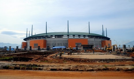 Suasana Stadion Pakansari, Cibinong, Kabupaten Bogor, Jawa Barat.