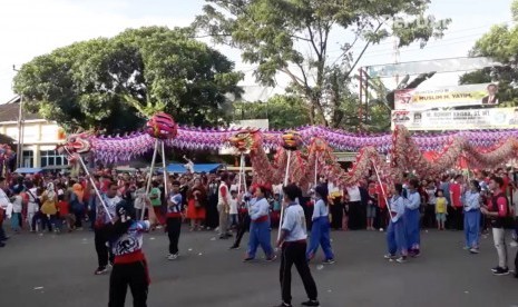 Suasana perayaan Cap go Meh di Kota Padang