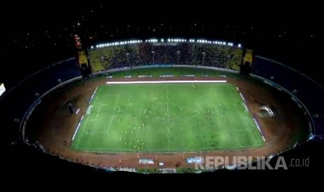 Foto udara Stadion Si Jalak Harupat, Kabupaten Bandung.