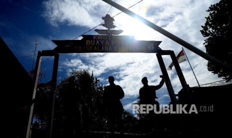 Suasana Pos Satuan Tugas (Satgas) Pengamanan Perbatasan (Pamtas) RI-PNG Kec Arso, Kabupaten Keerom, Papua.