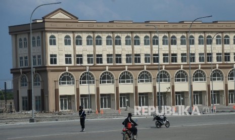 Suasana pulau C dan D Reklamasi di pantai Utara Jakarta, Rabu (11/5)