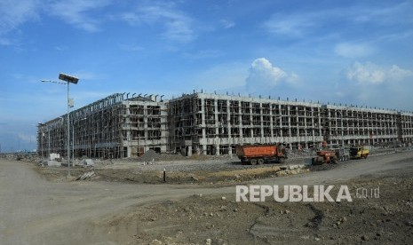 Suasana pulau C dan D Reklamasi di pantai Utara Jakarta, Rabu (11/5)