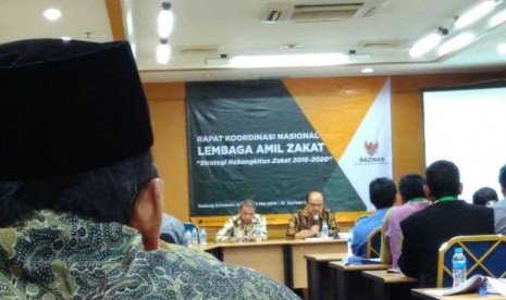 Suasana rakornas Laznas di Jakarta, Rabu (25/5).