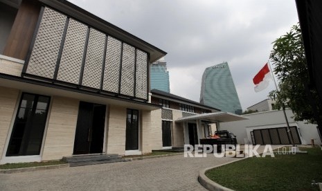 Suasana Rumah baru Presiden RI ke-VI Susilo Bambang Yudhoyono di kawasan Mega Kuningan , Jakarta, Ahad (29/10).