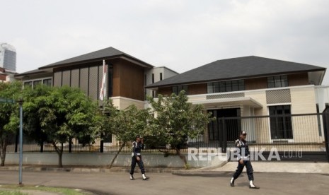 Suasana Rumah baru Presiden RI ke-VI Susilo Bambang Yudhoyono di kawasan Mega Kuningan , Jakarta, Ahad (29/10).