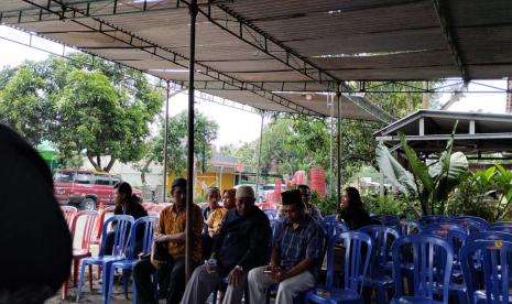 Suasana rumah duka di kediaman keluarga Syabda Perkasa di Ngroto, Sumberejo, Mondokan, Sragen, Senin (20/3/2023).