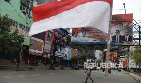 Suasana salah satu pusat perbelanjaan di Kota Jayapura, Papua, Ahad (1/9/2019). 