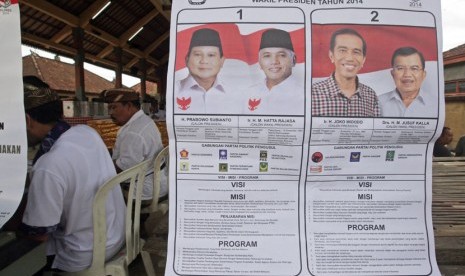 Suasana salah satu TPS Pilpres 2014 di Bali, Rabu (9/7).