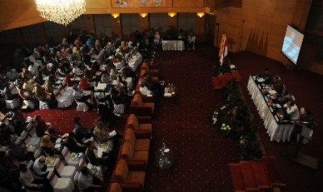 Suasana seminar internasional bertajuk Peran Filsafat Islam dalam Merakit Paradigma Peradaban berlangsung di Jakarta.