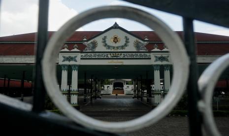 Suasana sepi di Keraton Yogyakarta, Senin (27/4/2020) akibat pandemi Covid-19