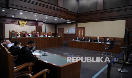 Suasana sidang kasus suap mantan Sekretaris MA, Nurhadi. 