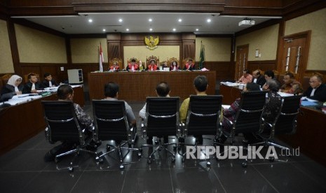 Suasana sidang dugaan korupsi proyek KTP-el