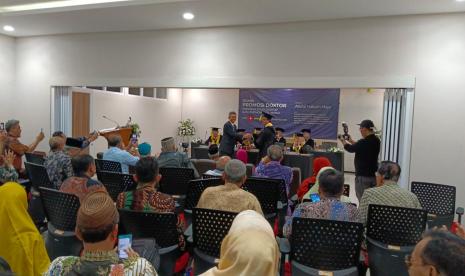 Suasana sidang promoso DR Abdul Hakam Naza di Fakultas  Ekonomi Unpad, Bandung, Senin (14.08/2023).