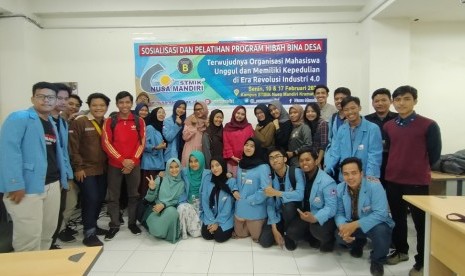 Suasana sosialisasi Program Hibah Bina Desa (PHBD) yang berlangsung di STMIK Nusa Mandiri Kampus Kramat 18, Jl. Kramat Raya No.18, Senen, Jakarta Pusat,  Senin (10/2).