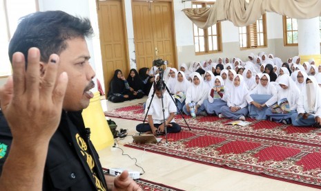 Suasana sosialisasi yang digelar oleh UIN Ar-Raniry di  Pesantren Terpadu Al-Mujaddin Kota Sabang, Selasa (27/3).