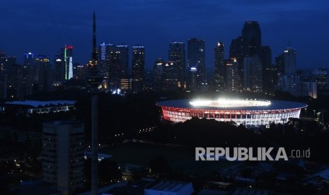 Suasana Stadion Utama Gelora Bung Karno (SUGBK) di Jakarta, Kamis (11/1).