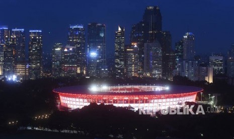 Suasana Stadion Utama Gelora Bung Karno (SUGBK) di Jakarta, Kamis (11/1).