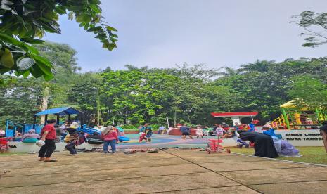 Suasana Taman Kota 1, Serpong, Tangerang Selatan (Tangsel). Dinas LH Pemkot Tangsel berencana mengubah dua taman jadi ruang terbuka hijau (RTH).