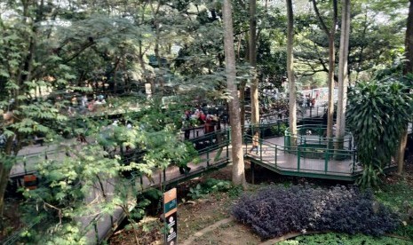 Suasana Taman Kota Babakan Siliwangi, Jalan Tamansari, Kota Bandung, Kamis (6/6). 