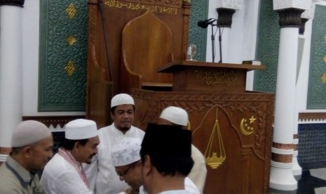 Suasana tausiyah Shubuh berjamaah di Masjid Raya Baiturrahman Banda Aceh, Jumat (1/12).