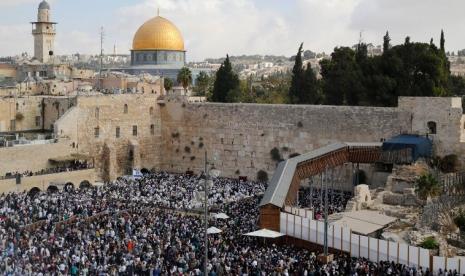 Suasana Tembok Ratapan di Israel sebelum pandemi Covid-19. (ilustrasi)