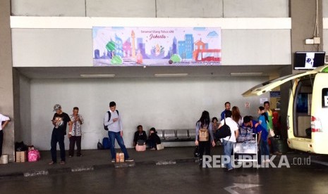 Suasana terkini Terminal Pulo Gebang, sudah mulai sepi, Selasa (4/7) siang.