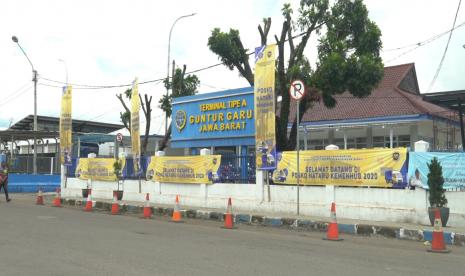 Suasana terminal Guntur di Kabupaten Garut, Jawa Barat