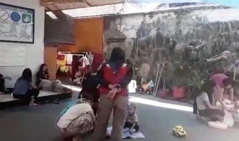 Suasana warga binaan di Lembaga Pemasyarakatan (lapas) Perempuan Kelas III Mataram.