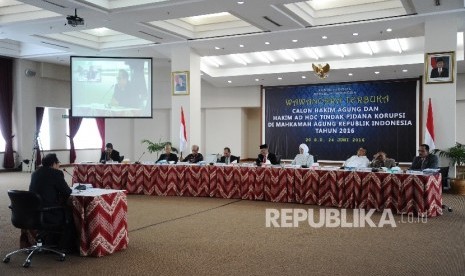 Suasana seleksi calon hakim agung di Komisi Yudisial. (ilustrasi)