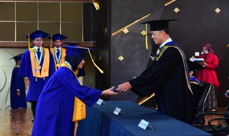 Suasana wisuda kelas 12 angkatan ke 3 SMA Pradita Dirgantara, Jumat (23/6/2023).