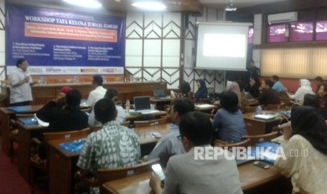 Suasana workshop tata kelola jurnal ilmiah di solo jawa tengah.kamis (5/4).