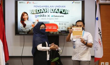 Subholding Gas Pertamina, PT PGN Tbk, mengumumkan undian Program Bedah Dapur Gaskita Periode 1 (Juli 2022) bagi satu orang pemenang, dengan hadiah paket renovasi dapur senilai Rp 40 juta.