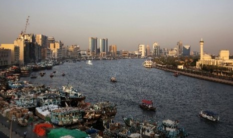 Sudut kota Dubai, Uni Emirat Arab.