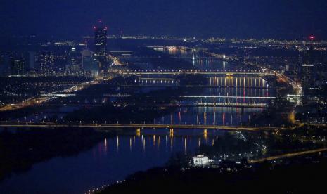 Umat Islam di Austria menemukan kenyamanan meski di bawah pemerintah sekuler.Sudut Kota Wina dan Sungai Danube di Austria, Sabtu (28/3).  