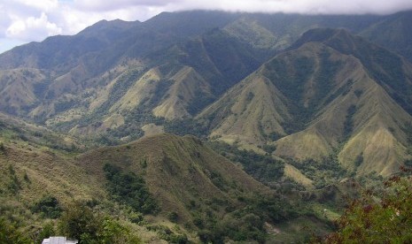 Sulawesi Selatan difoto dari udara.