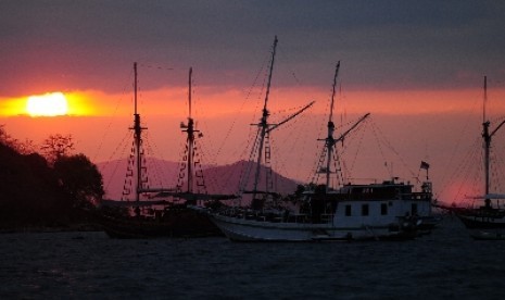 Sunset in Labuan Bajo, East Nusa Tenggara.