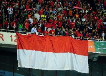 Suporter fanatik timnas Indonesia.