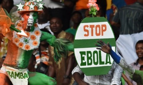 suporter Pantai Gading menyerukan stop ebola di Afrika