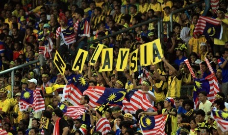 Suporter Timnas Malaysia.