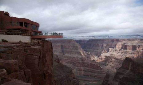  Suasana pemandangan Grand Canyon di Arizona, Amerika Serikat.