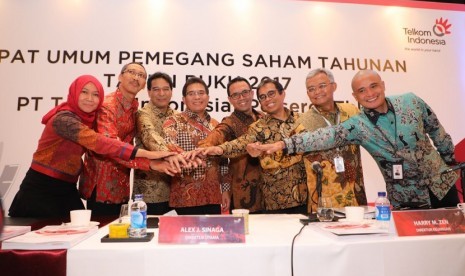 Susunan Direksi Baru PT Telkom Indonesia (Persero) Tbk sesuai hasil Rapat Umum Pemegang Saham Tahun Buku 2017.